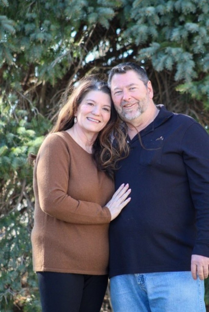 Milly Whittaker with her husband